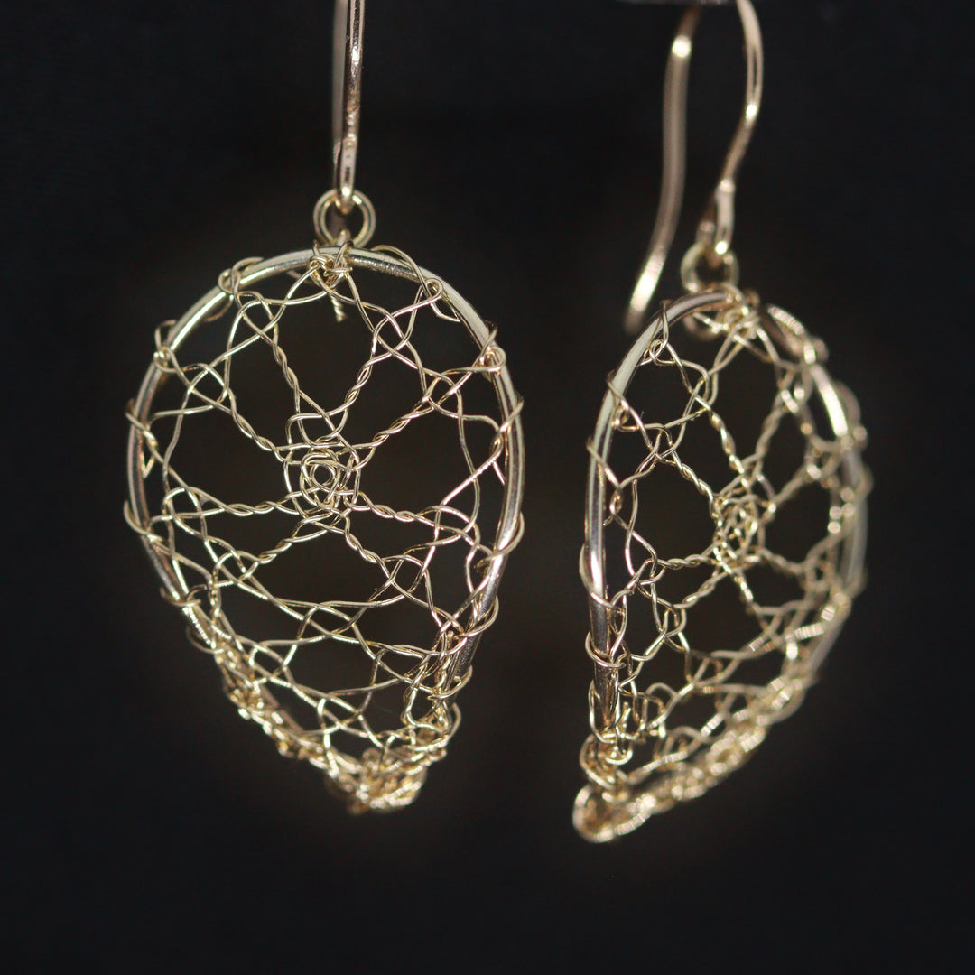 Torchon Gold Lace Drop Earrings