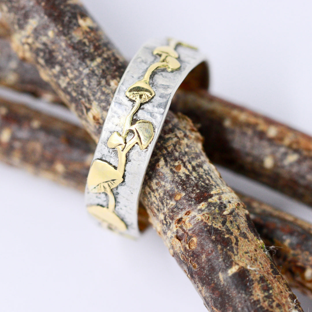 18ct & Silver Forage Fungi Ring