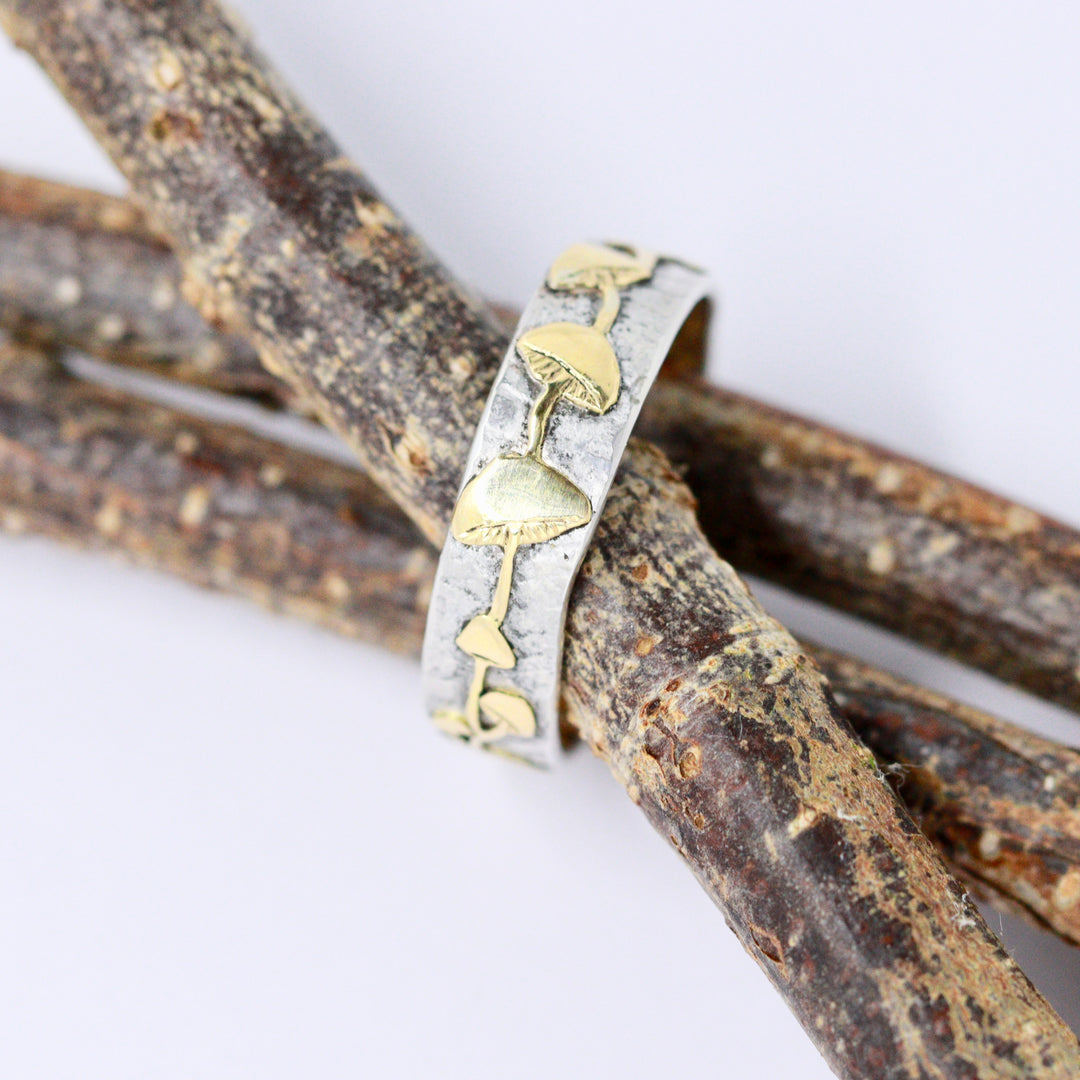 18ct & Silver Forage Fungi Ring