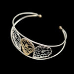Load image into Gallery viewer, Torchon Silver &amp; Gold Lace Torc Bracelet
