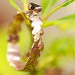 Load image into Gallery viewer, Tourmaline and 9ct Red Gold Oak Leaf Ring
