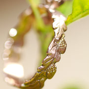 Tourmaline and 9ct Red Gold Oak Leaf Ring