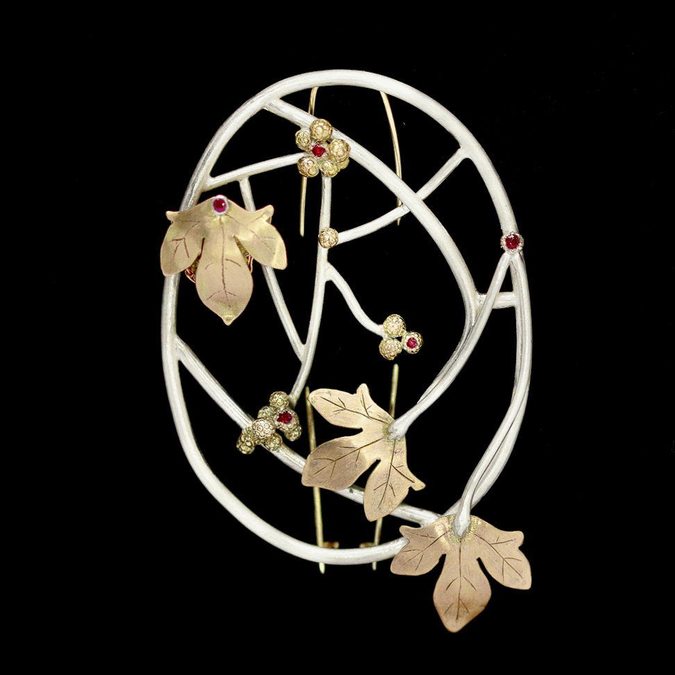 Ivy Silver & Gold Dormouse Brooch
